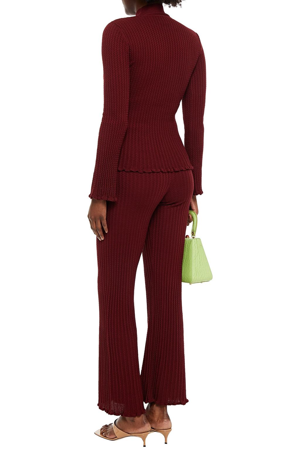 M MISSONI Crochet-knit wool-blend turtleneck sweater