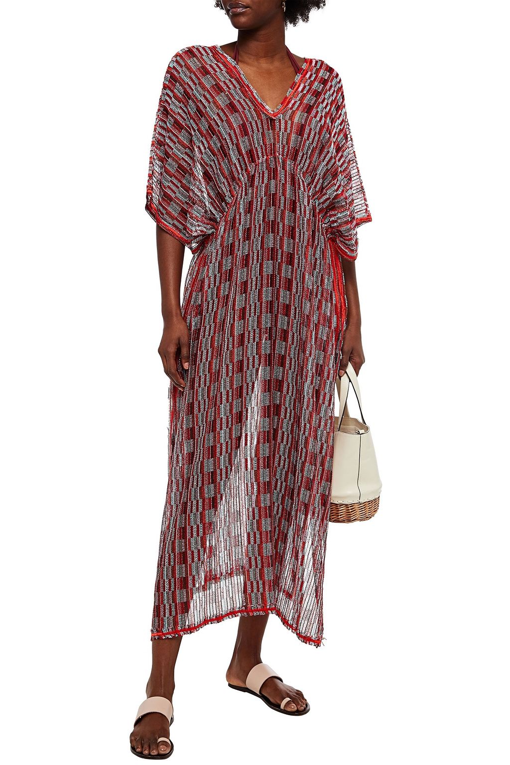 M MISSONI Frayed crochet-knit kaftan