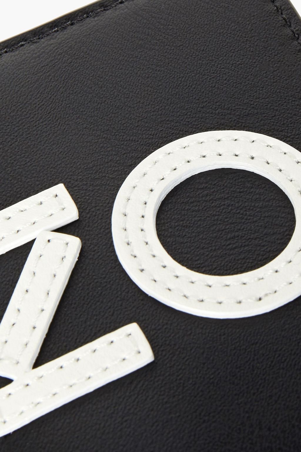 KENZO Logo-appliquéd leather cardholder