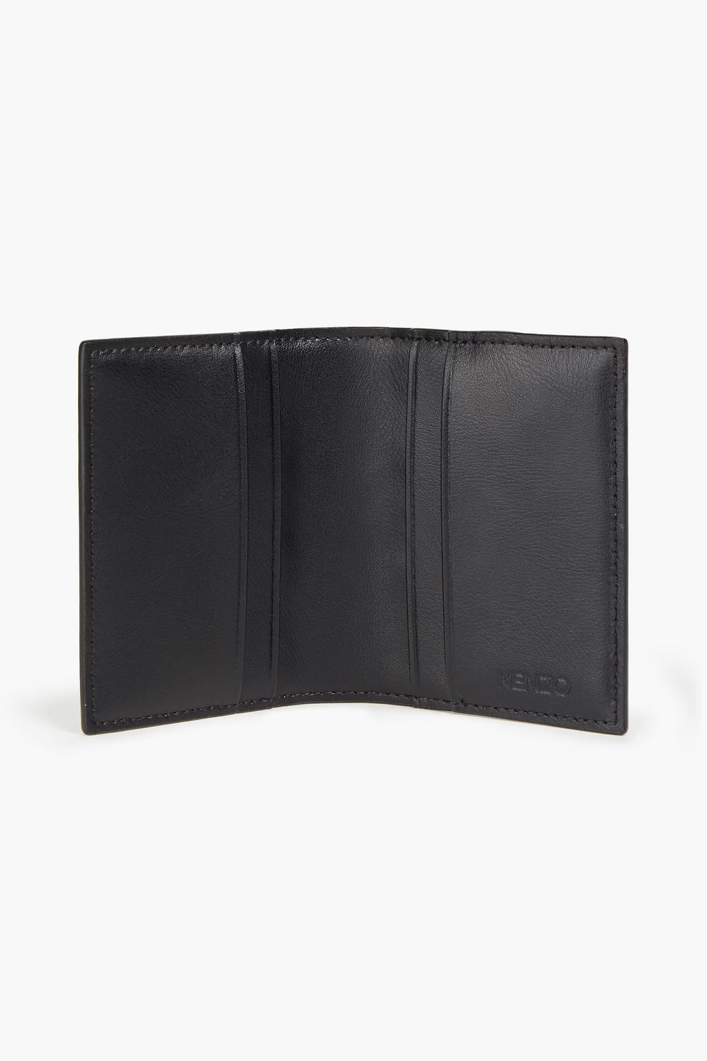KENZO Logo-appliquéd leather cardholder