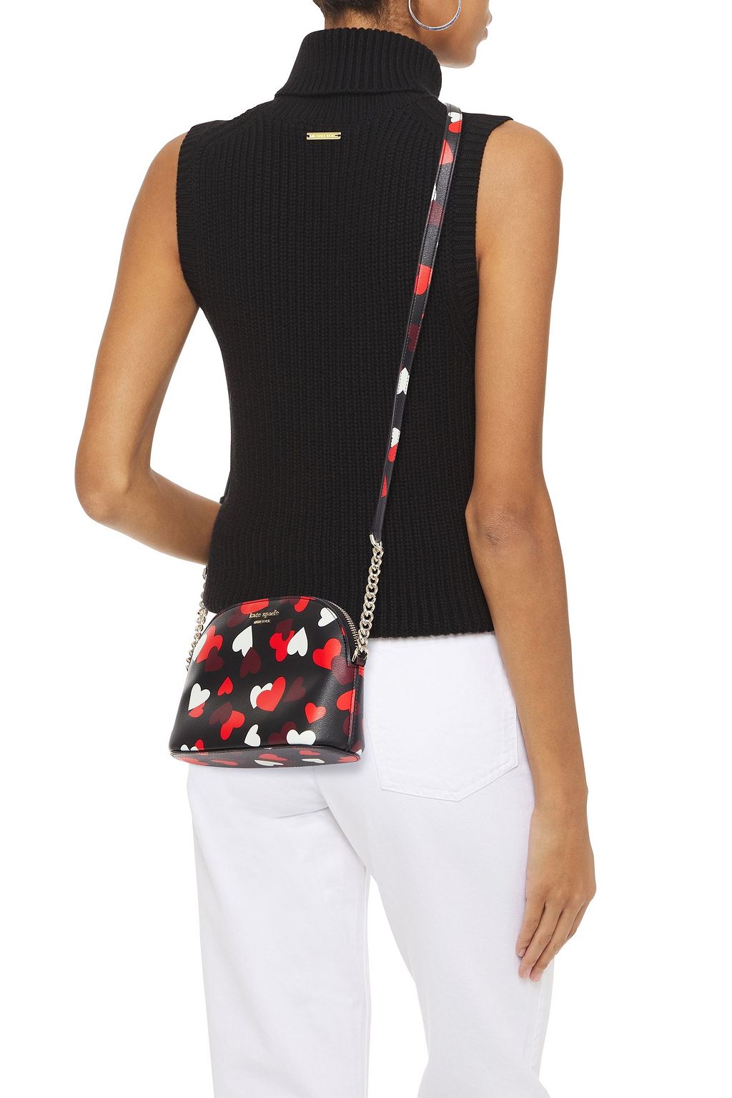 KATE SPADE NEW YORK Spencer printed faux textured-leather shoulder bag