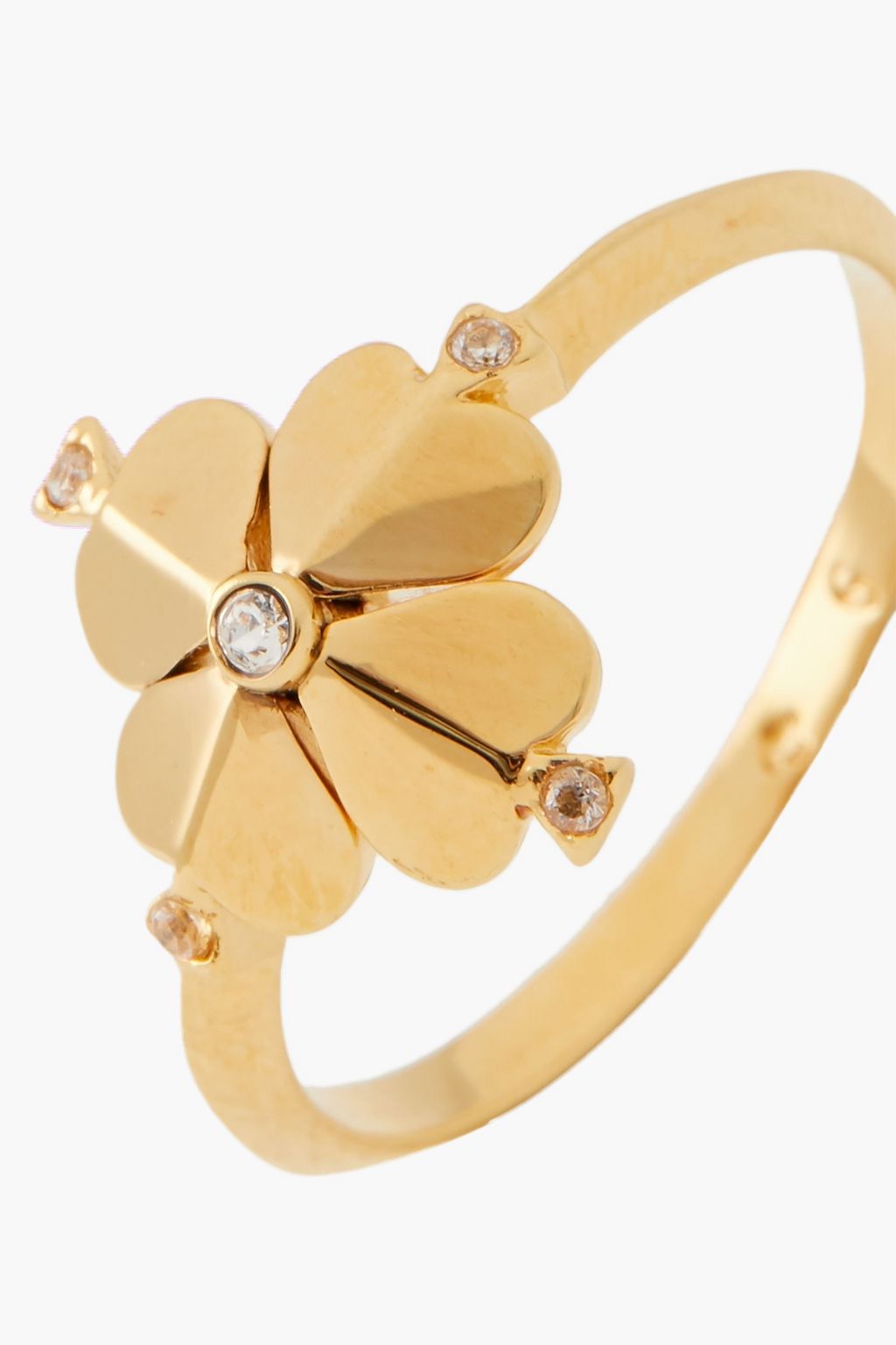 KATE SPADE NEW YORK Gold-tone crystal ring