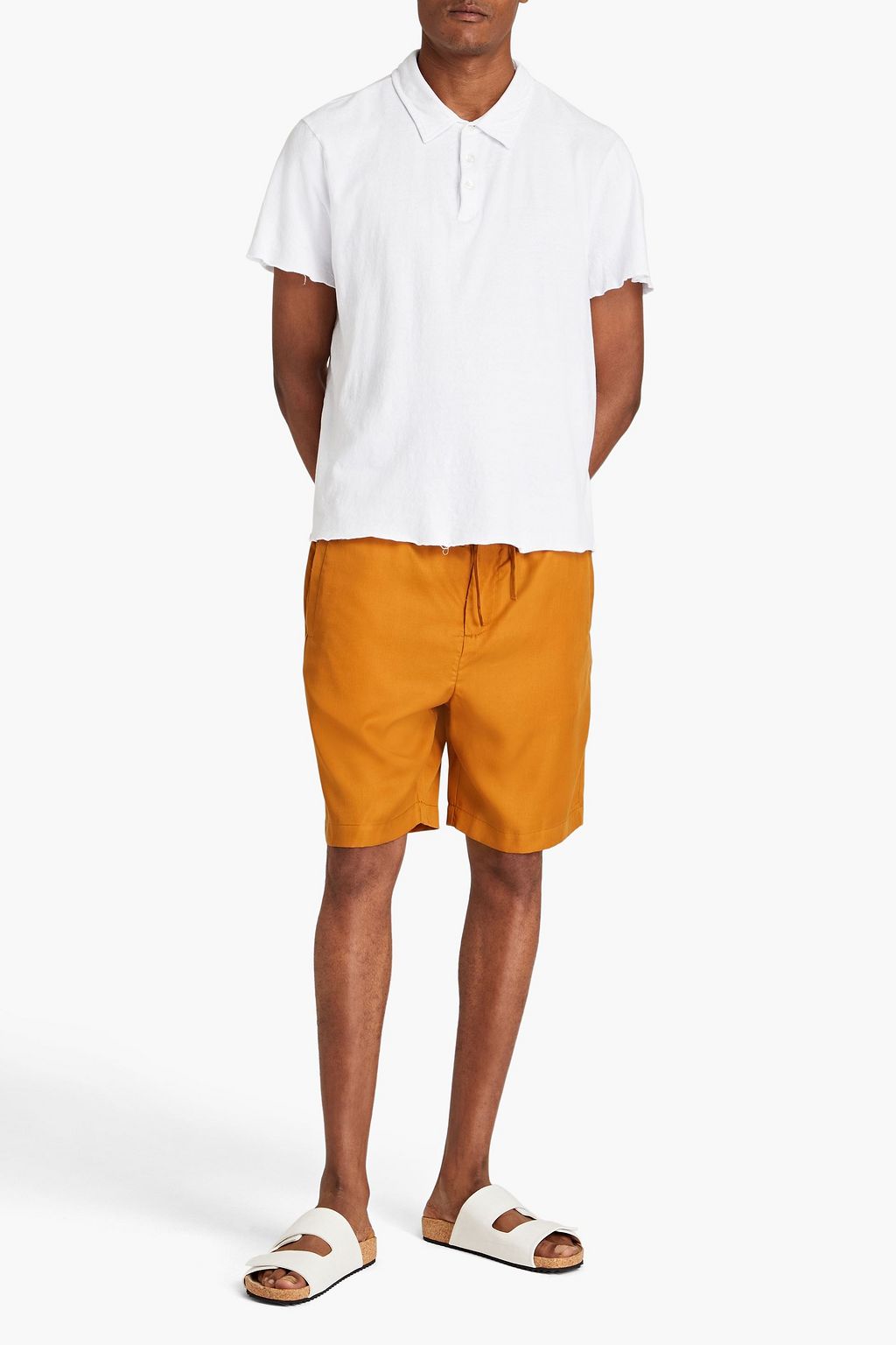 JAMES PERSE Poloshirt aus einer gebürsteten Baumwollmischung