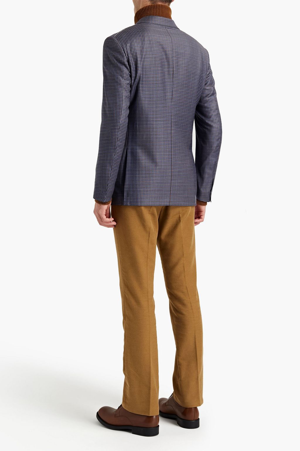 ZEGNA Checked wool-jacquard blazer