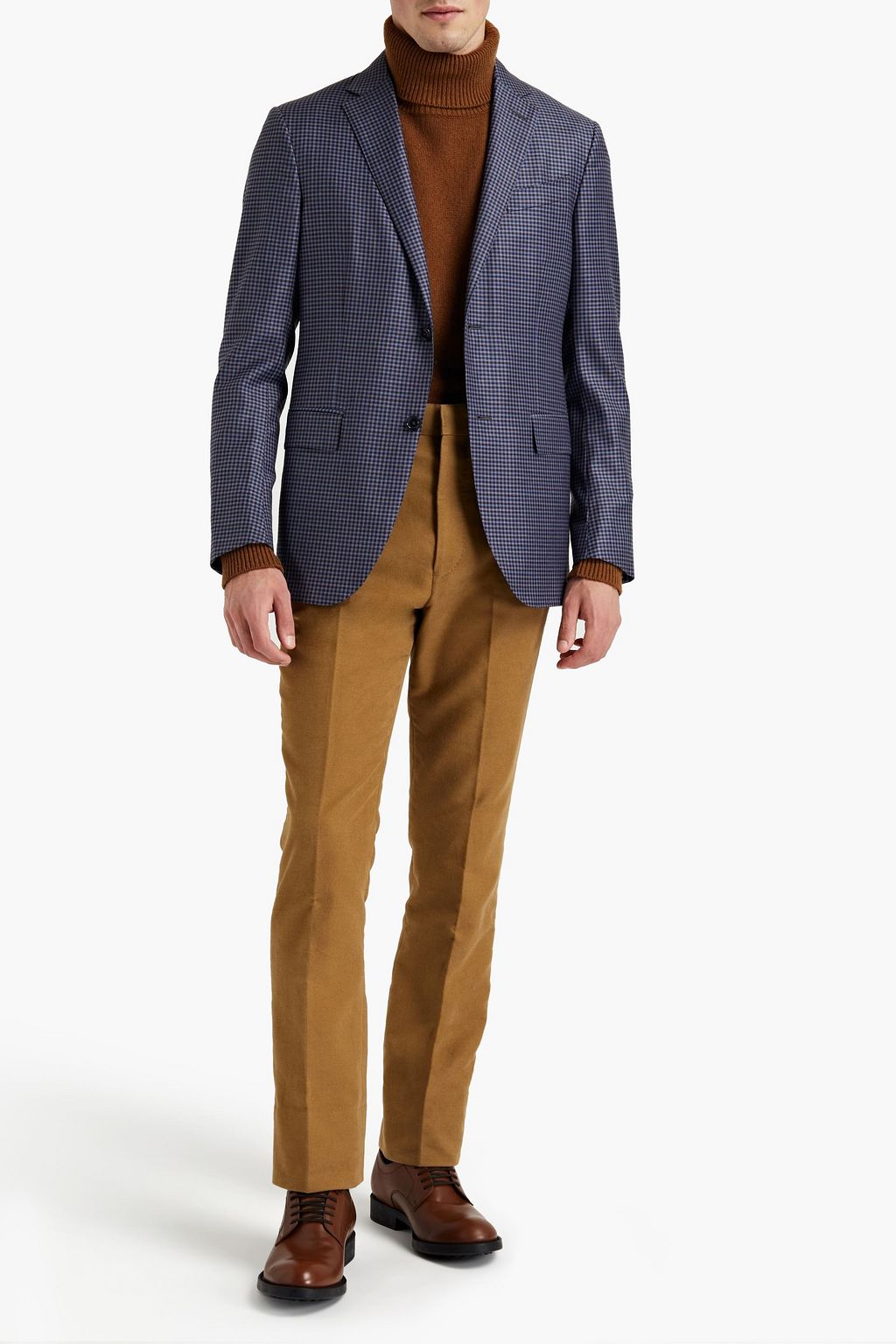 ZEGNA Checked wool-jacquard blazer