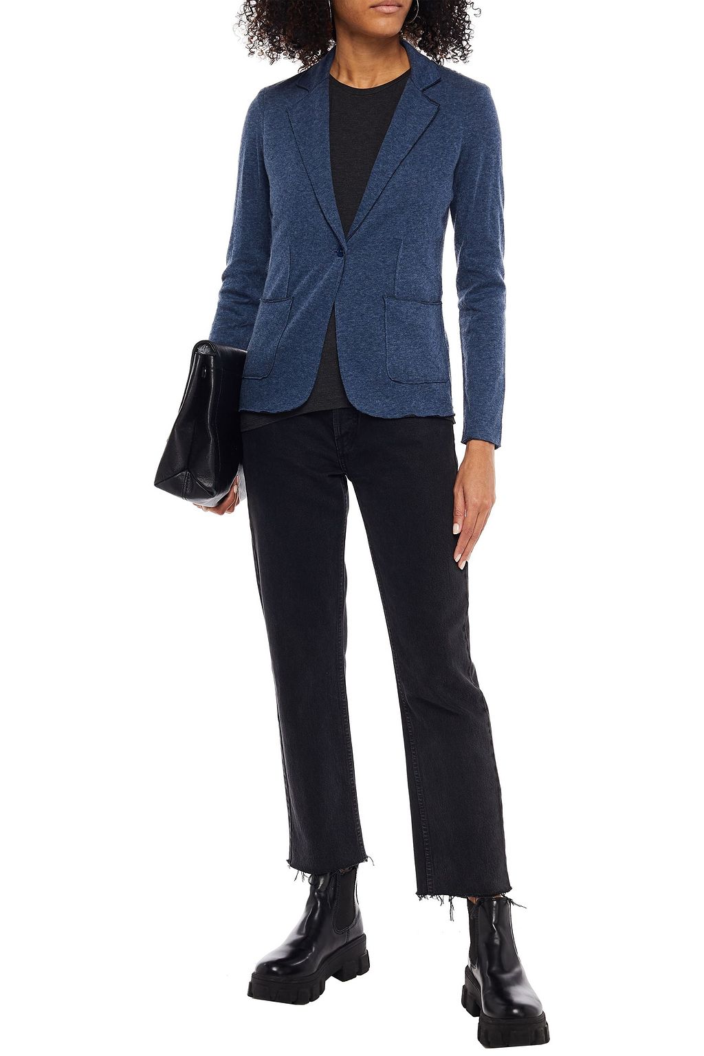 MAJESTIC FILATURES Cotton and cashmere-blend blazer