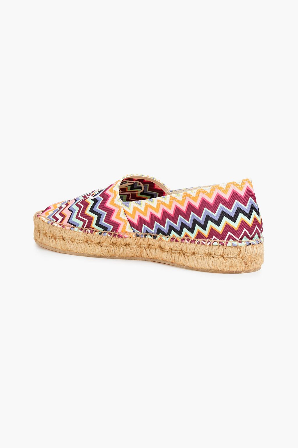 M MISSONI Logo-embroidered printed twill espadrilles