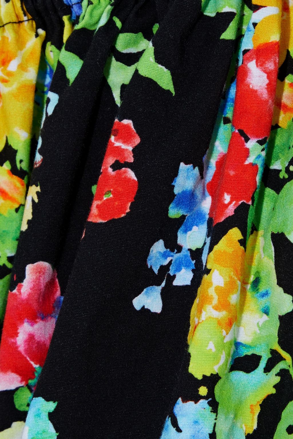 CAROLINE CONSTAS Andros off-the-shoulder floral-print stretch-cotton poplin blouse