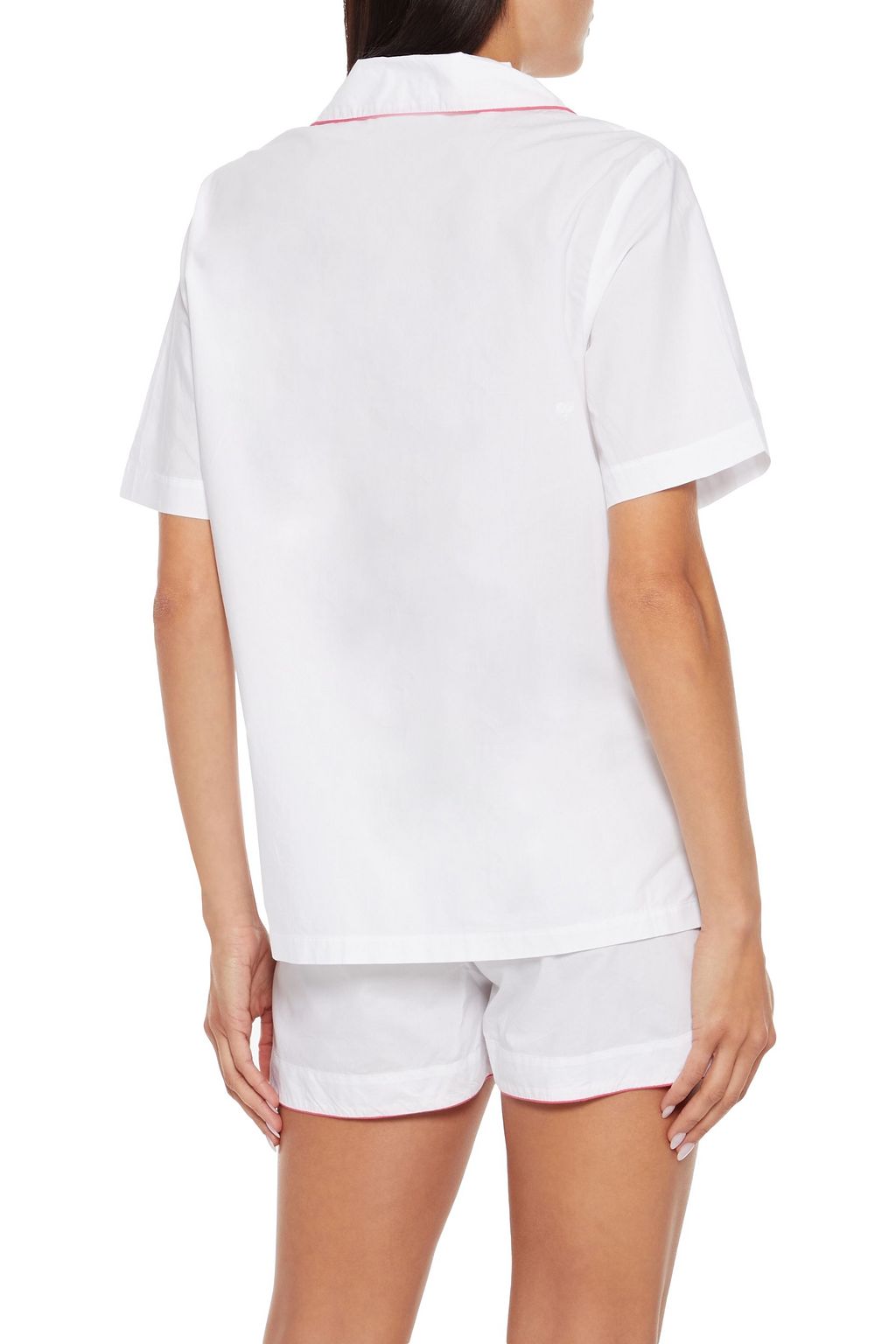 CHINTI & PARKER Neon-trimmed cotton-poplin pajama set