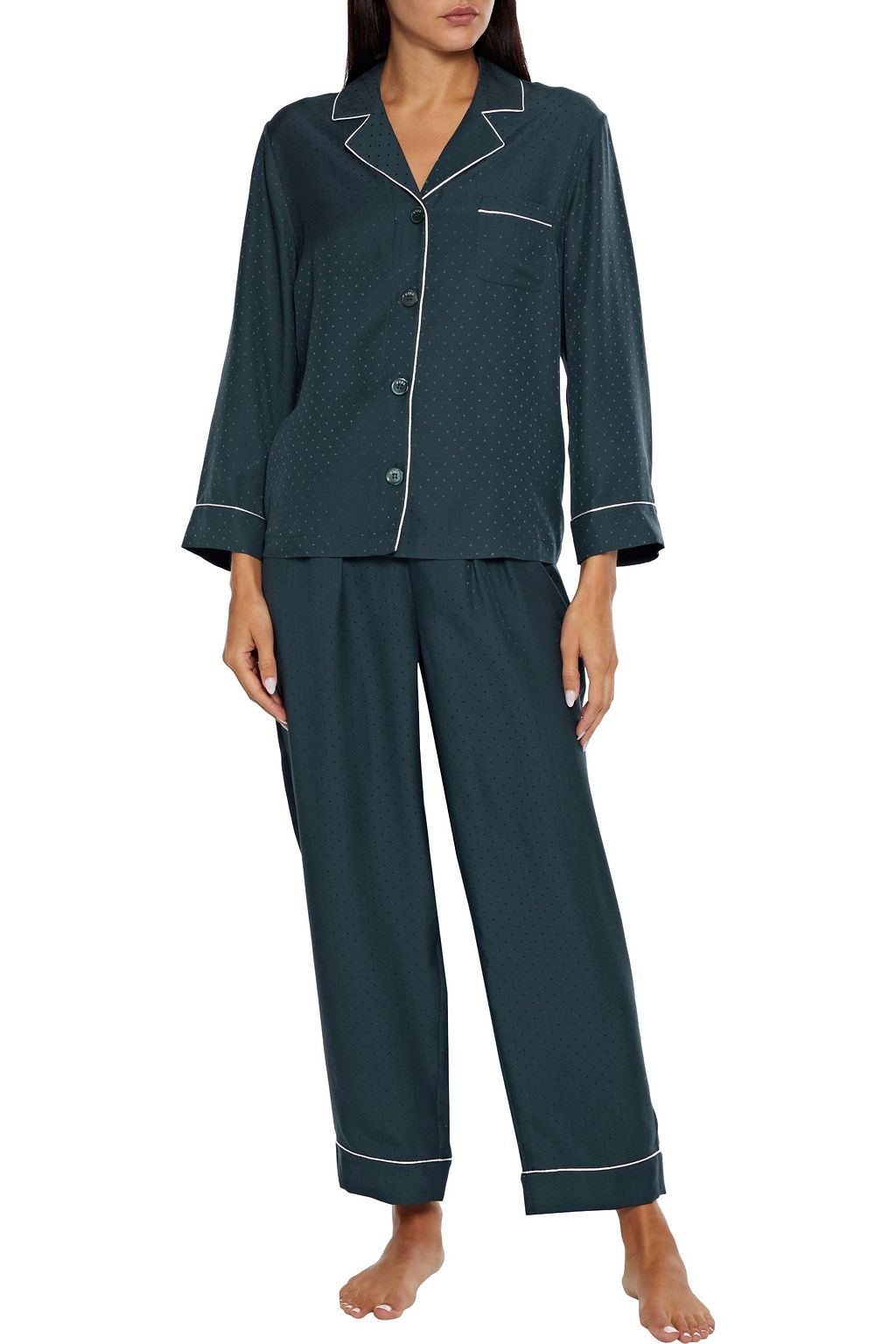 ERES Silk-satin crepe pajama top