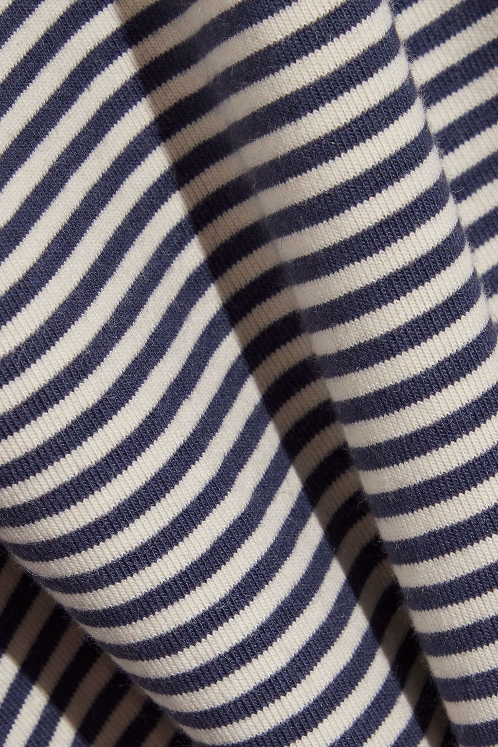 NATURAL COMFORTS Striped organic stretch-cotton jersey pajama top