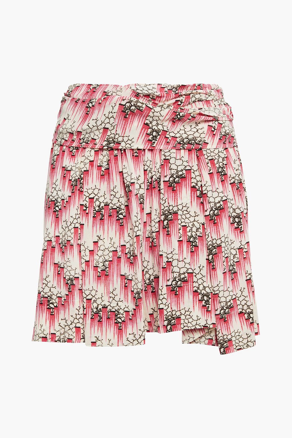 ISABEL MARANT Roxana draped printed stretch-silk mini skirt | THE OUTNET