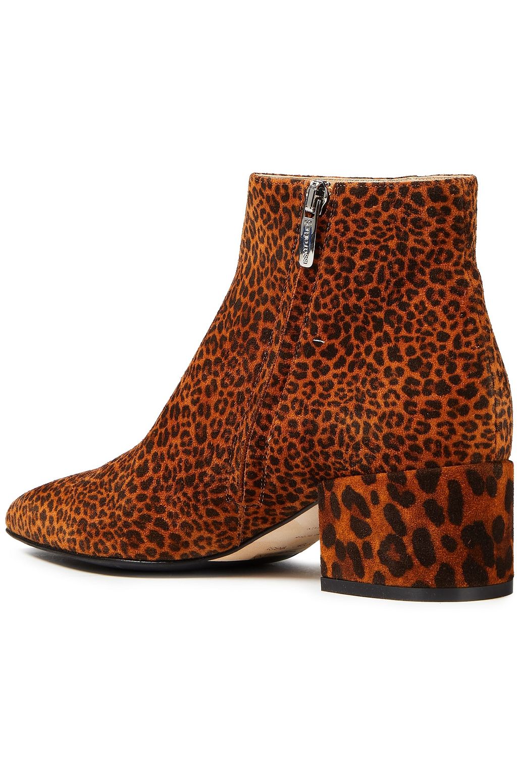 SERGIO ROSSI Leopard-print suede ankle boots