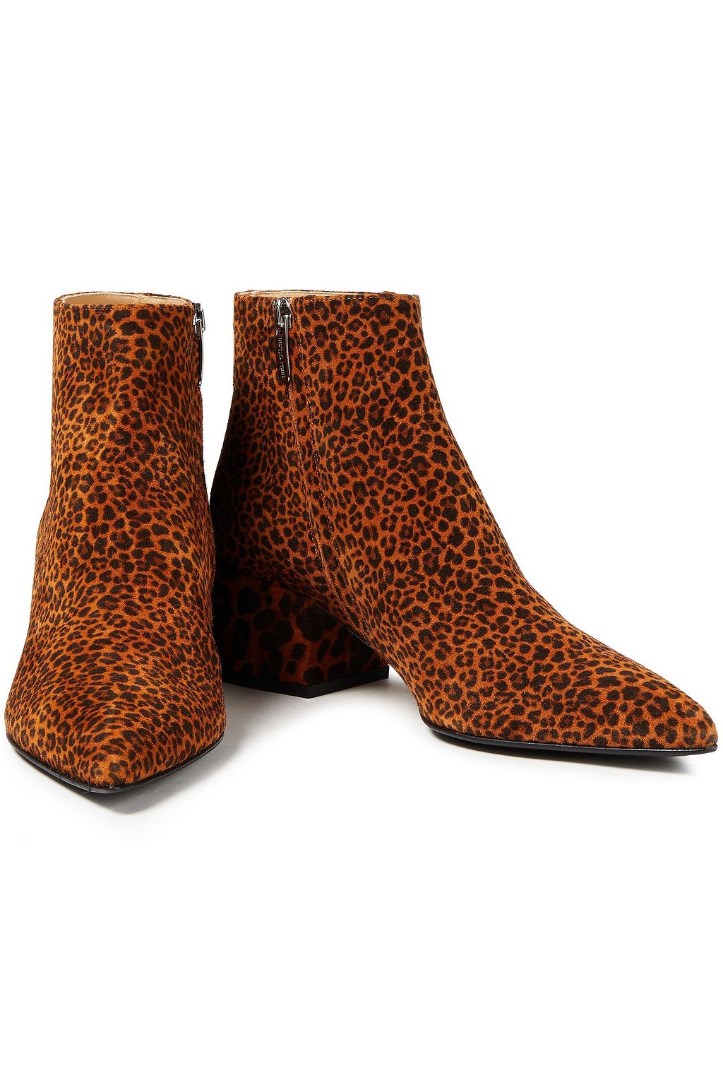 SERGIO ROSSI Leopard-print suede ankle boots