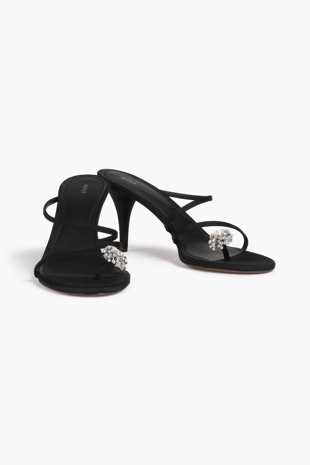 NEOUS Venus crystal-embellished leather mules