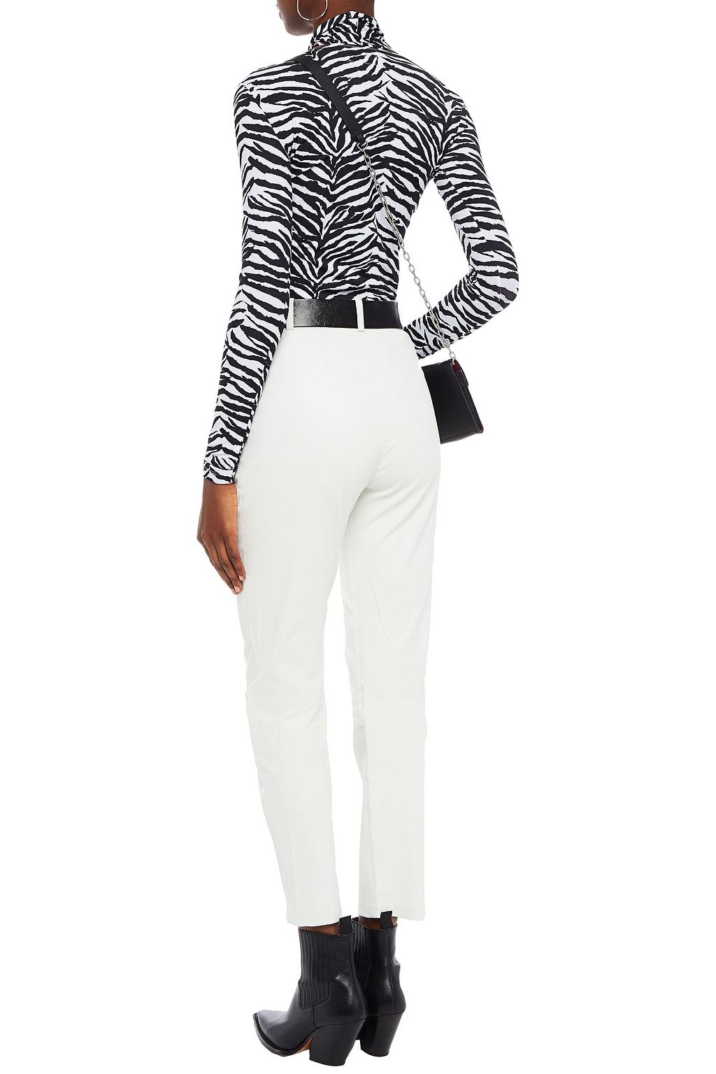 SPRWMN Cropped stretch-leather tapered pants