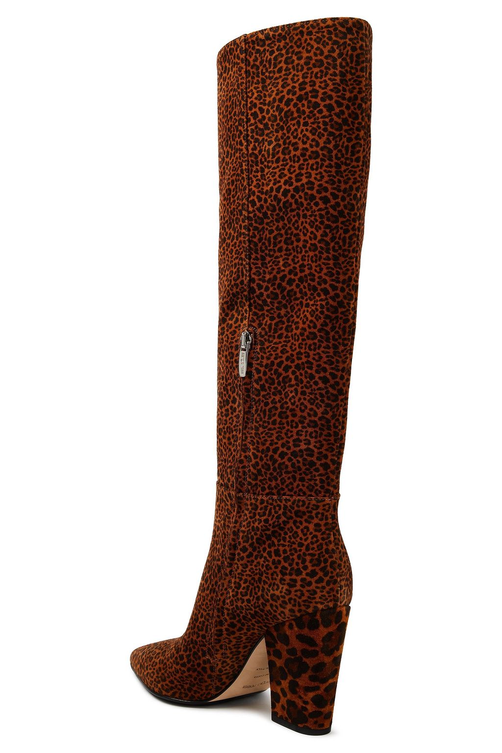 SERGIO ROSSI Leopard-print suede knee boots
