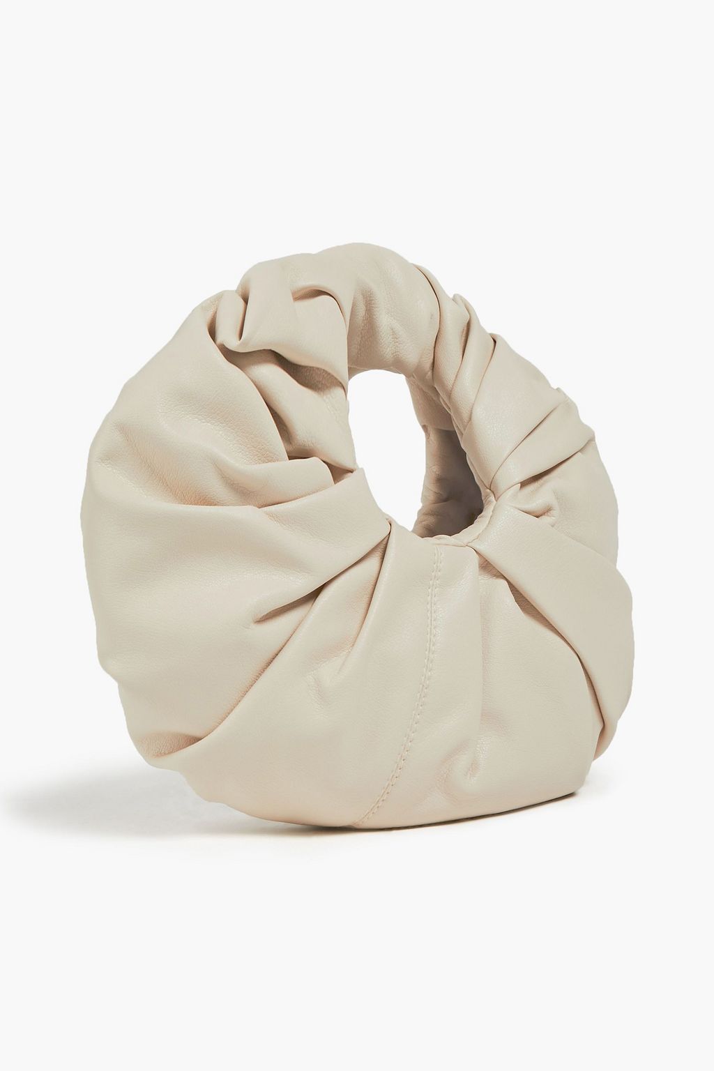 GIA STUDIOS Croissant mini pleated vegan leather tote