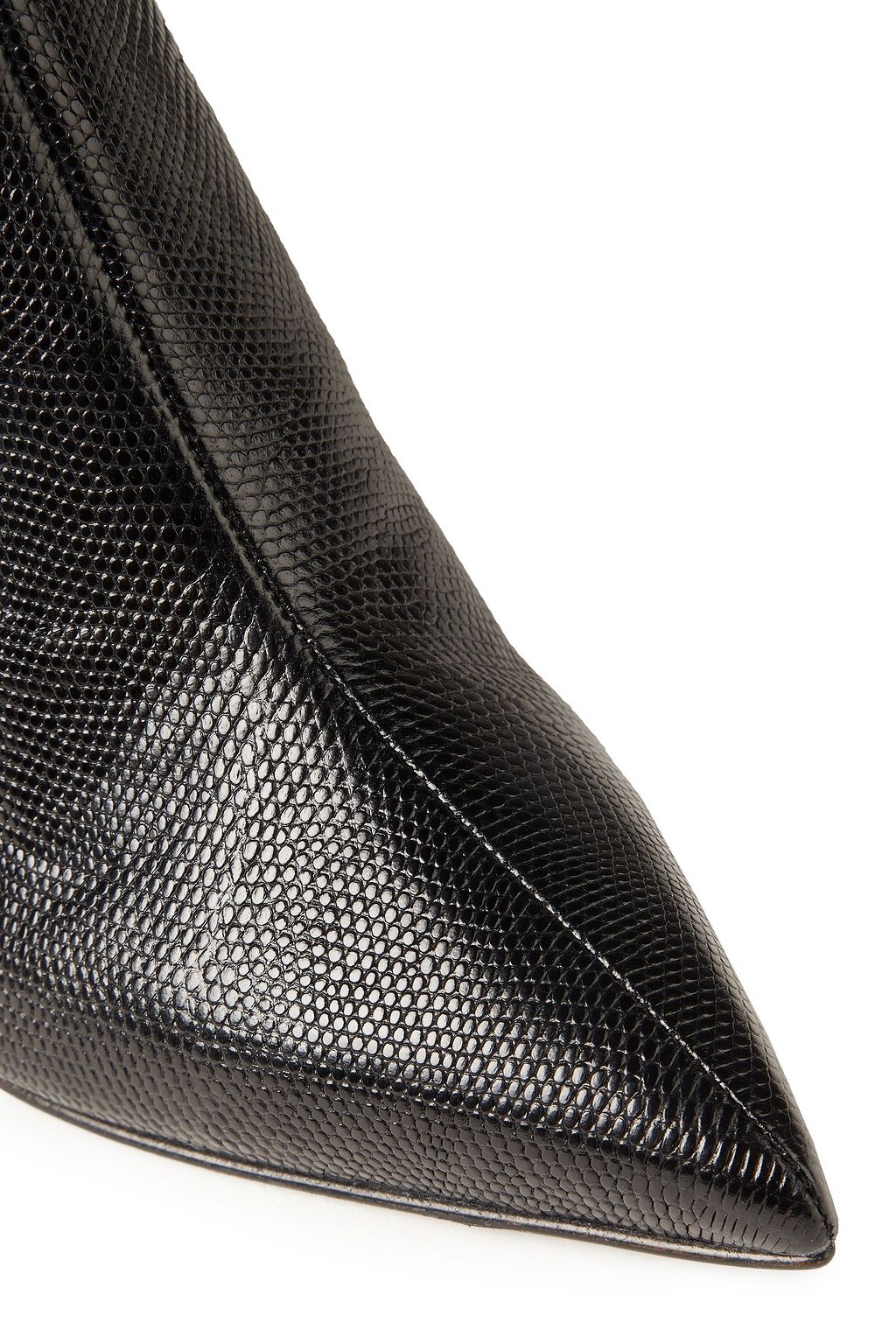 SERGIO ROSSI Lizard-effect leather ankle boots