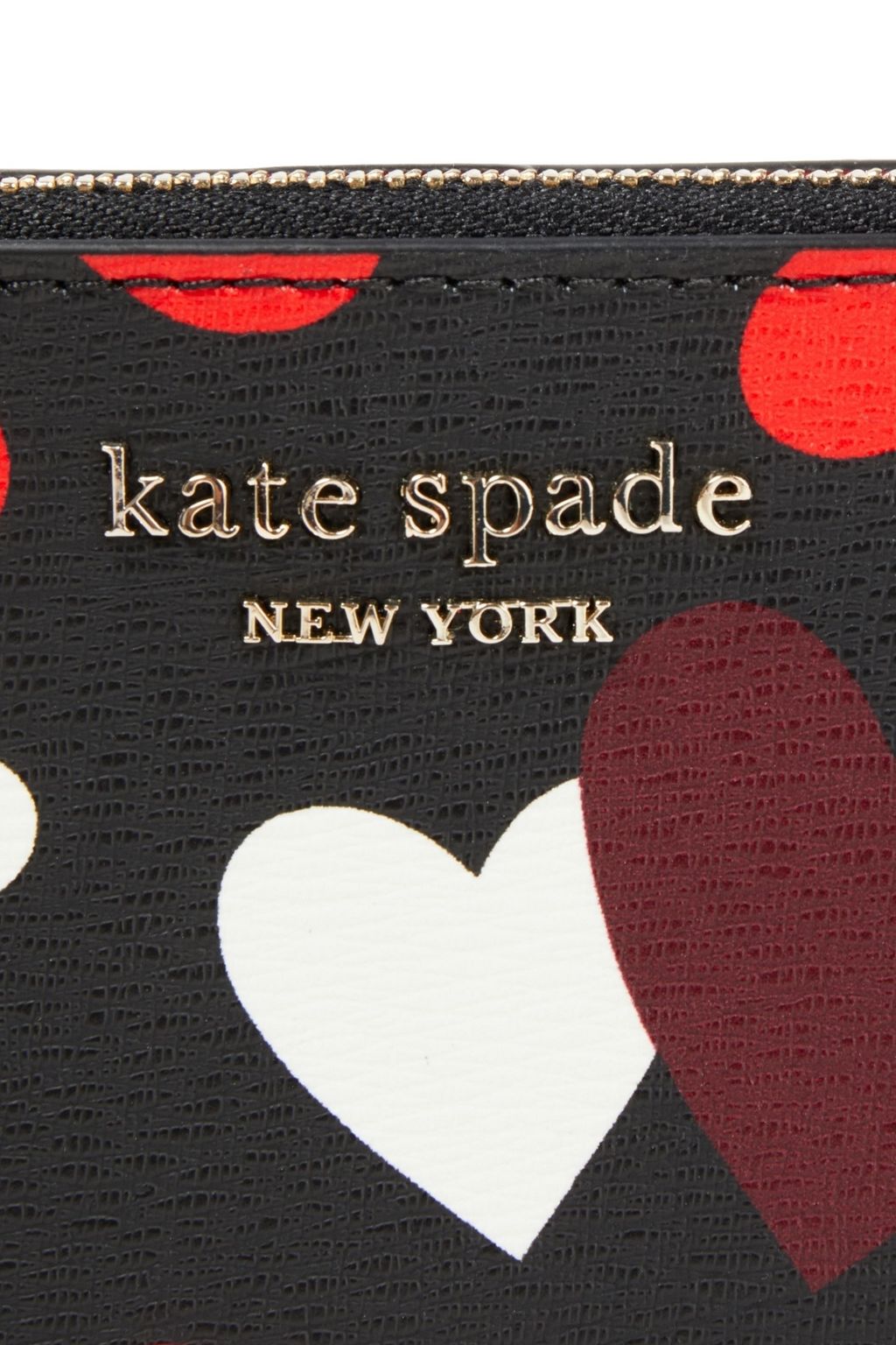KATE SPADE NEW YORK Printed faux textured-leather wallet