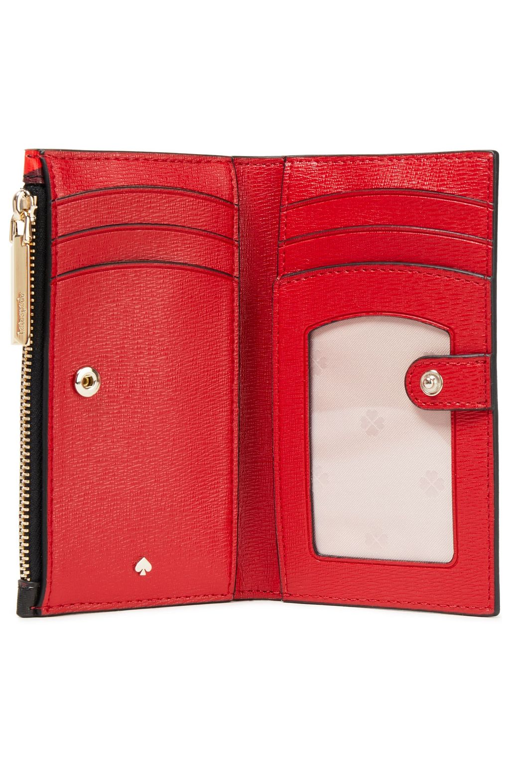 KATE SPADE NEW YORK Printed faux textured-leather wallet