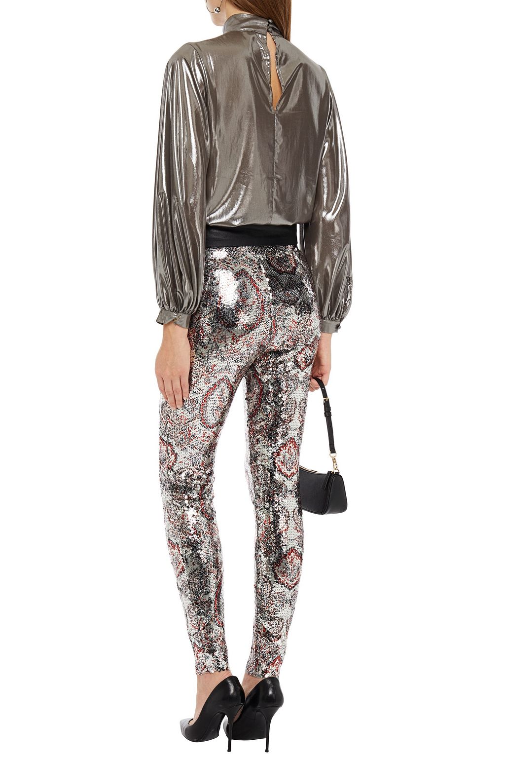 ISABEL MARANT Odizo printed sequined tulle skinny pants