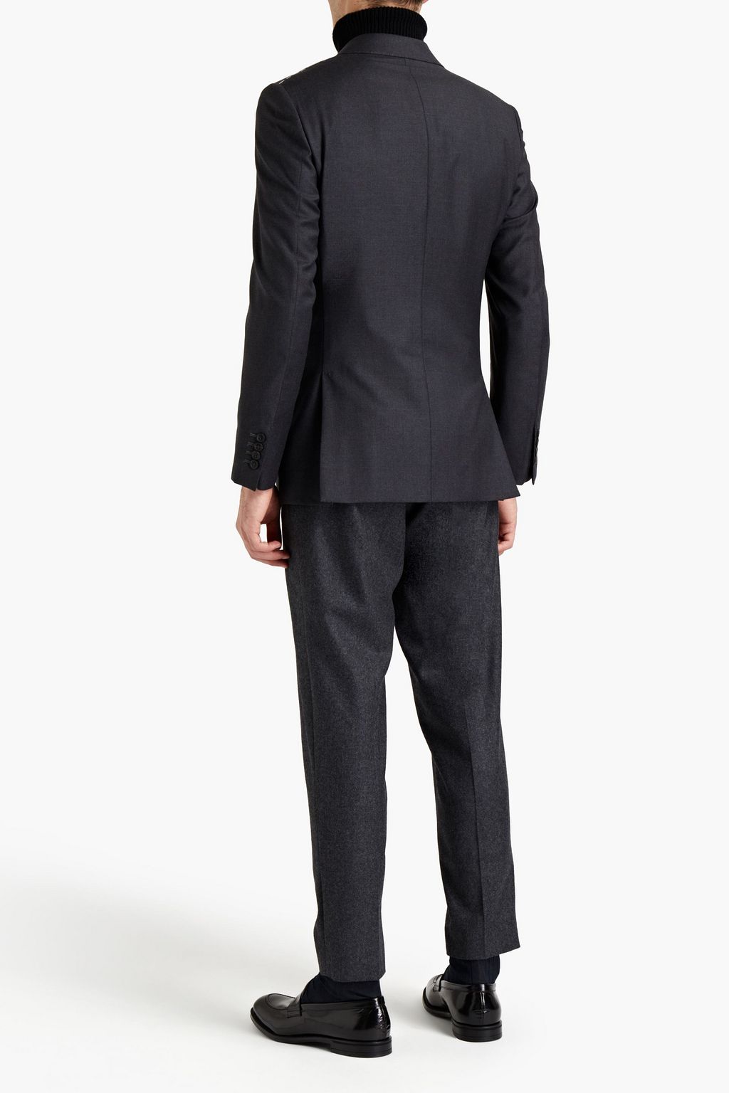 DUNHILL Slim-fit mélange wool blazer