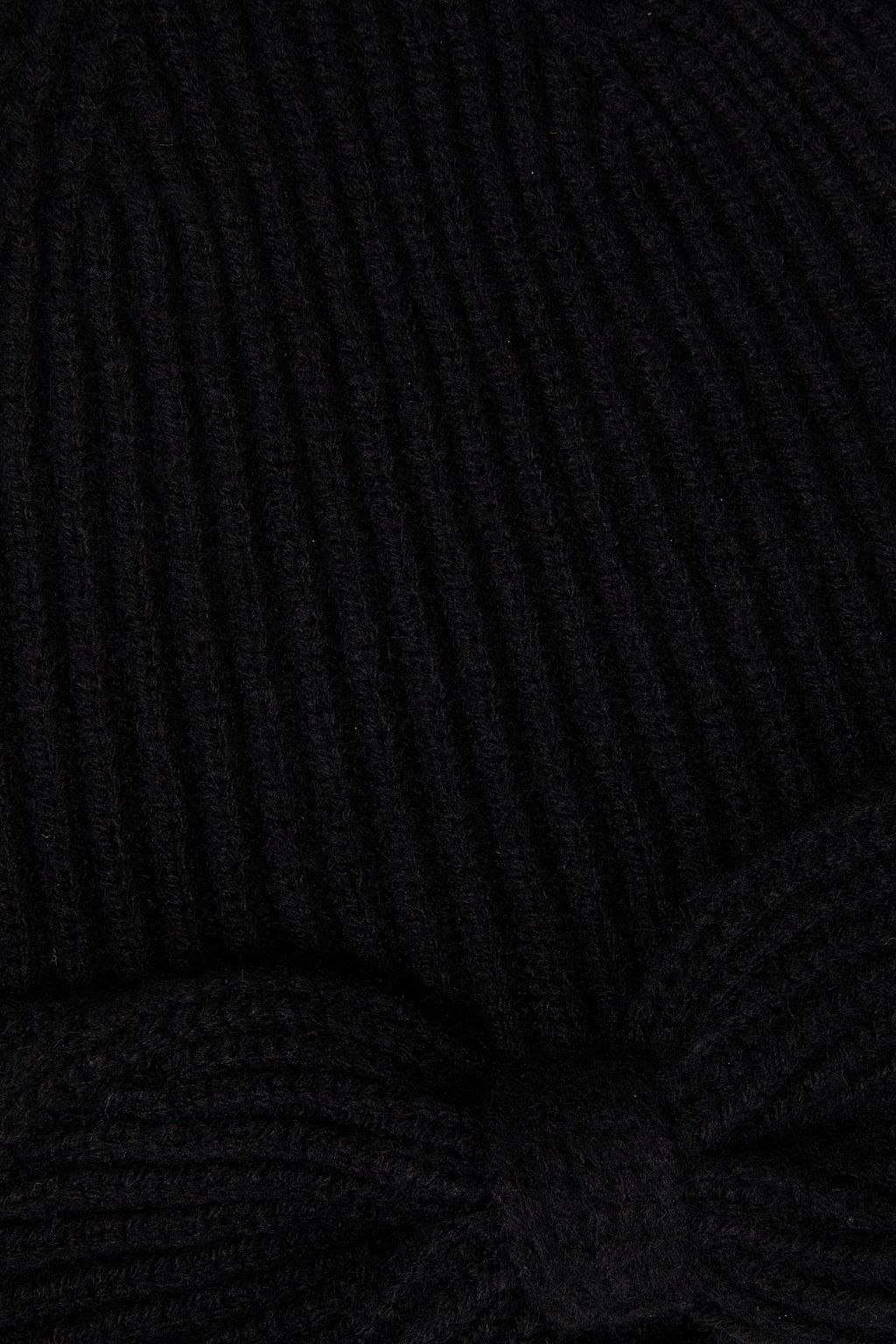 KATE SPADE NEW YORK Bow-embellished ribbed-knit beanie