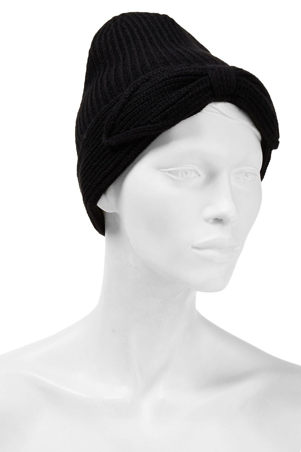 KATE SPADE NEW YORK Bow-embellished ribbed-knit beanie
