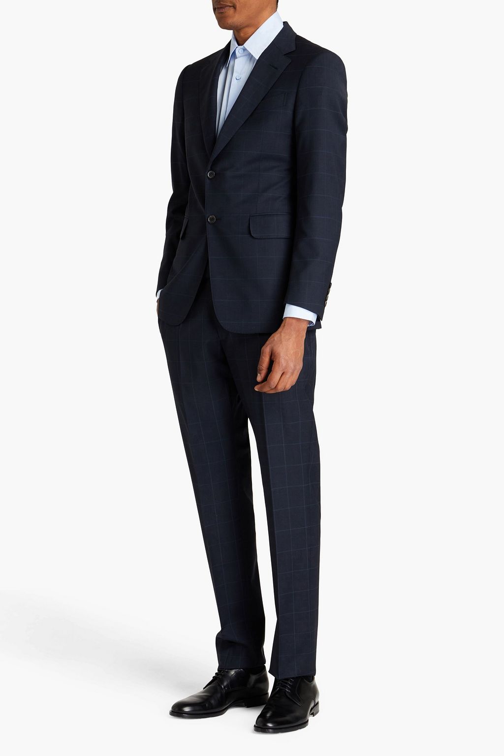 DUNHILL Checked wool-jacquard suit jacket