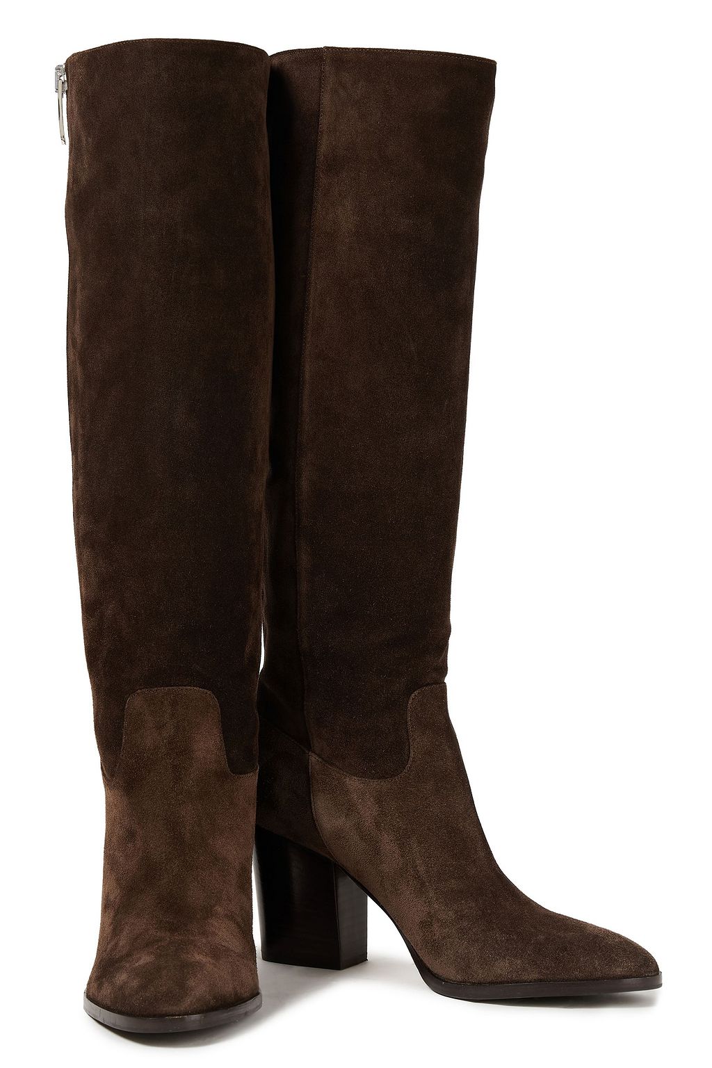 SERGIO ROSSI Suede knee boots
