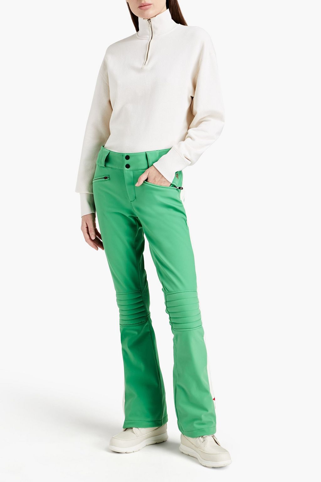 PERFECT MOMENT Embroidered two-tone ski pants