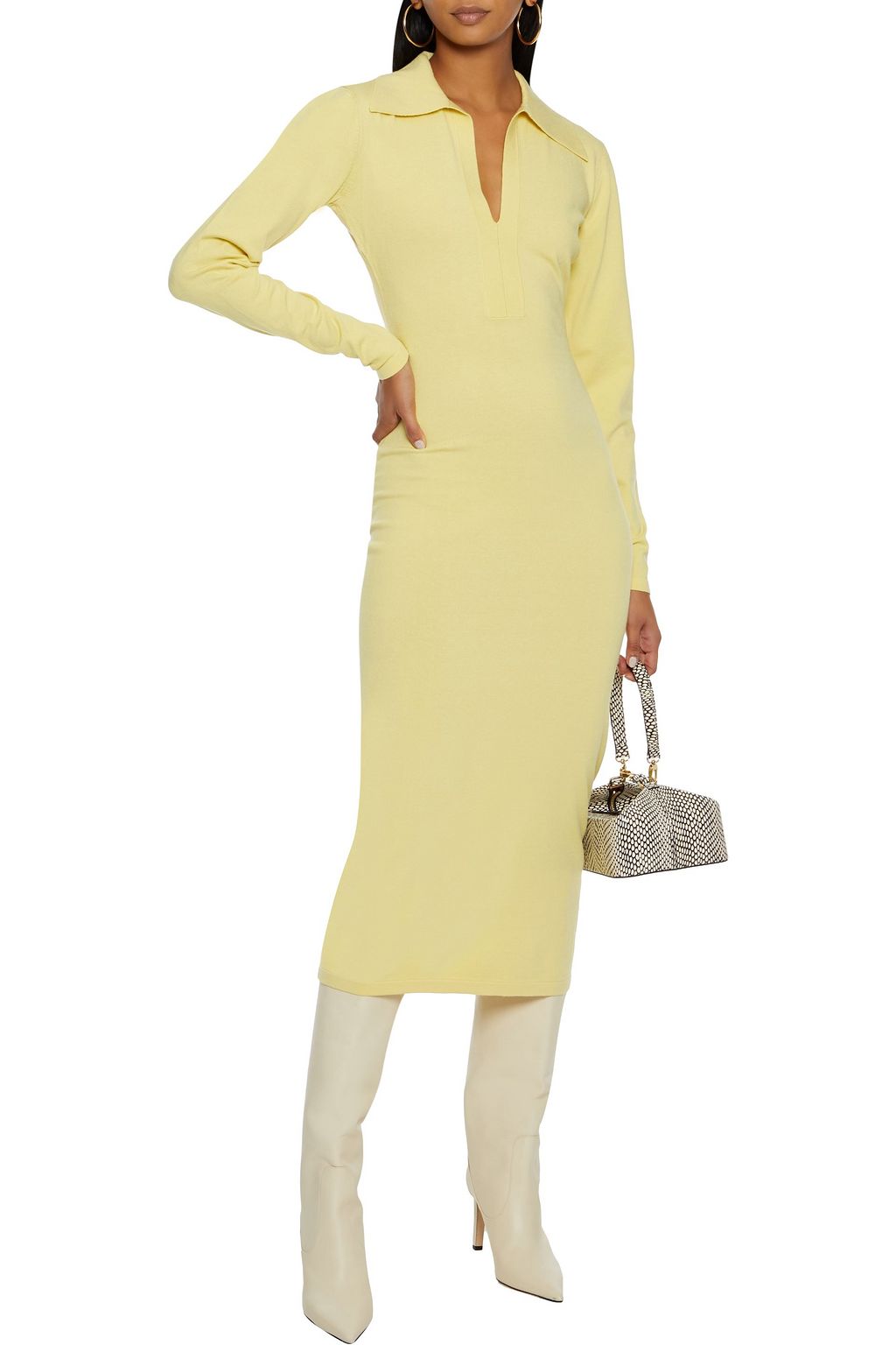 RONNY KOBO Stretch-knit midi dress