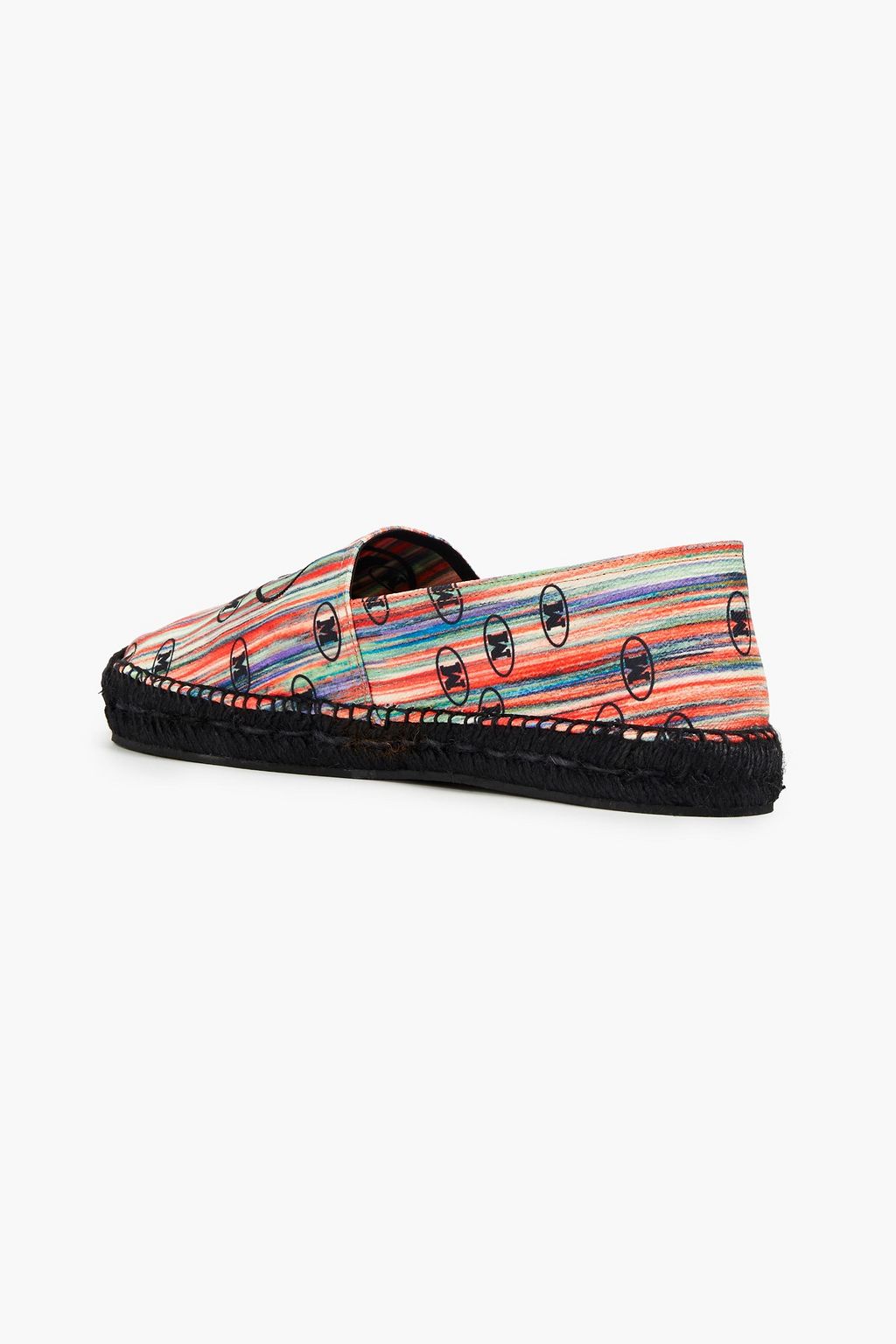 M MISSONI Logo-embroidered printed woven espadrilles