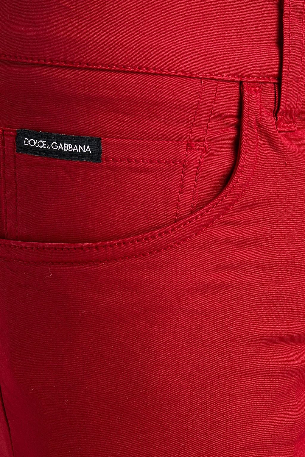 DOLCE&GABBANA Skinny-fit cotton-blend twill pants