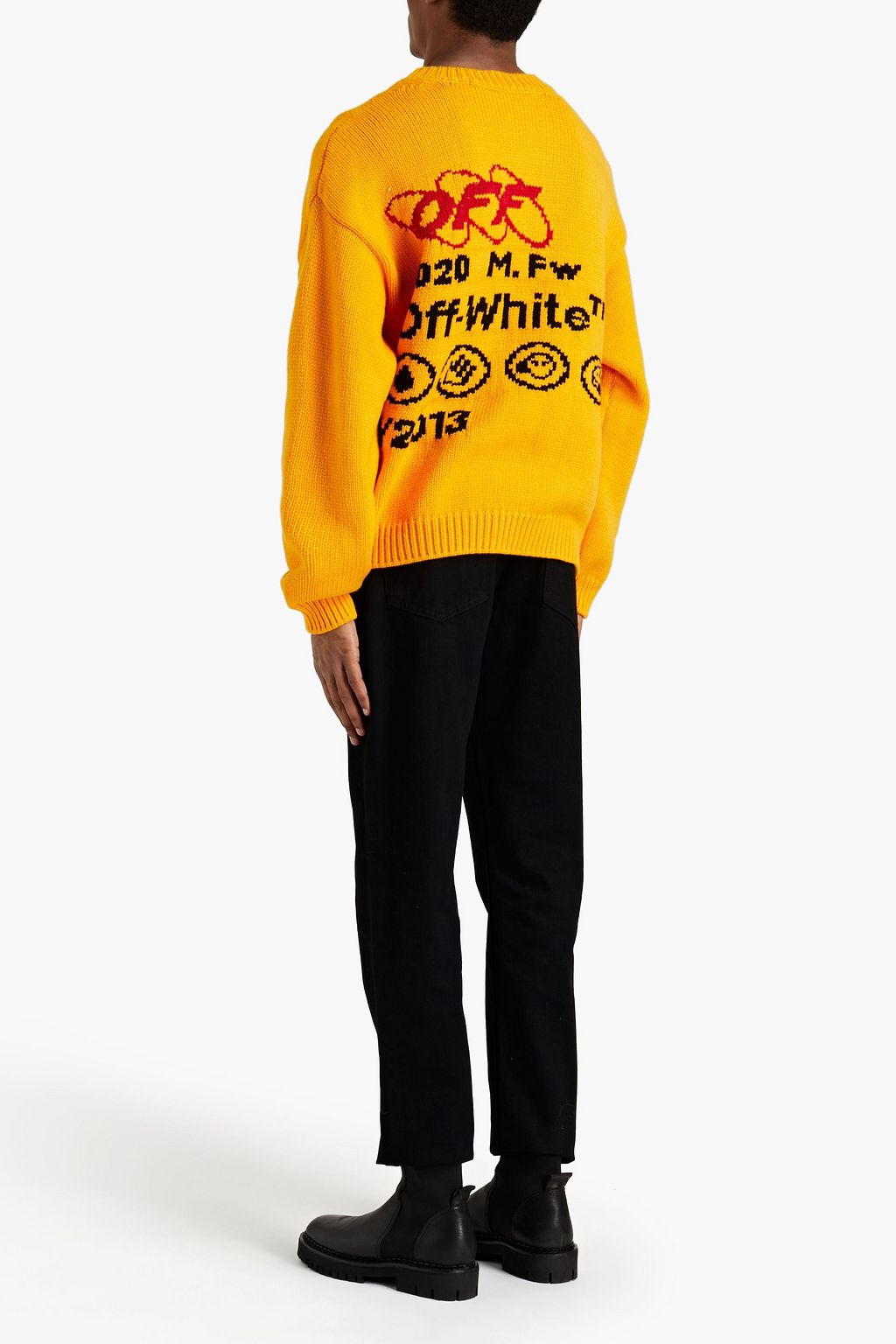 OFF-WHITE™ Intarsia wool-blend sweater