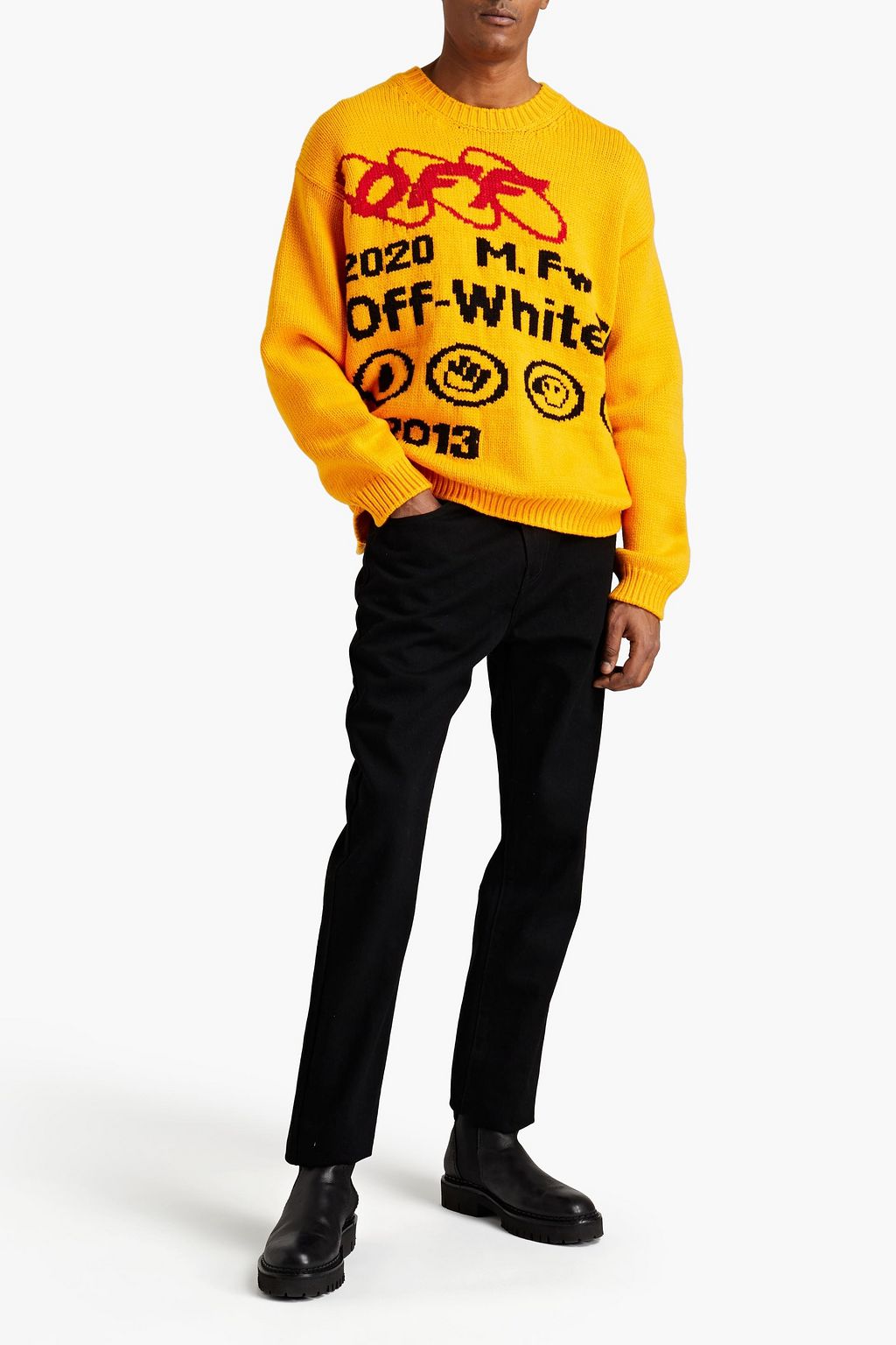 OFF-WHITE™ Intarsia wool-blend sweater