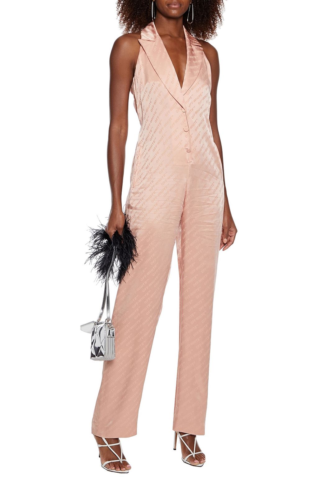 OFF-WHITE™ Satin-jacquard jumpsuit