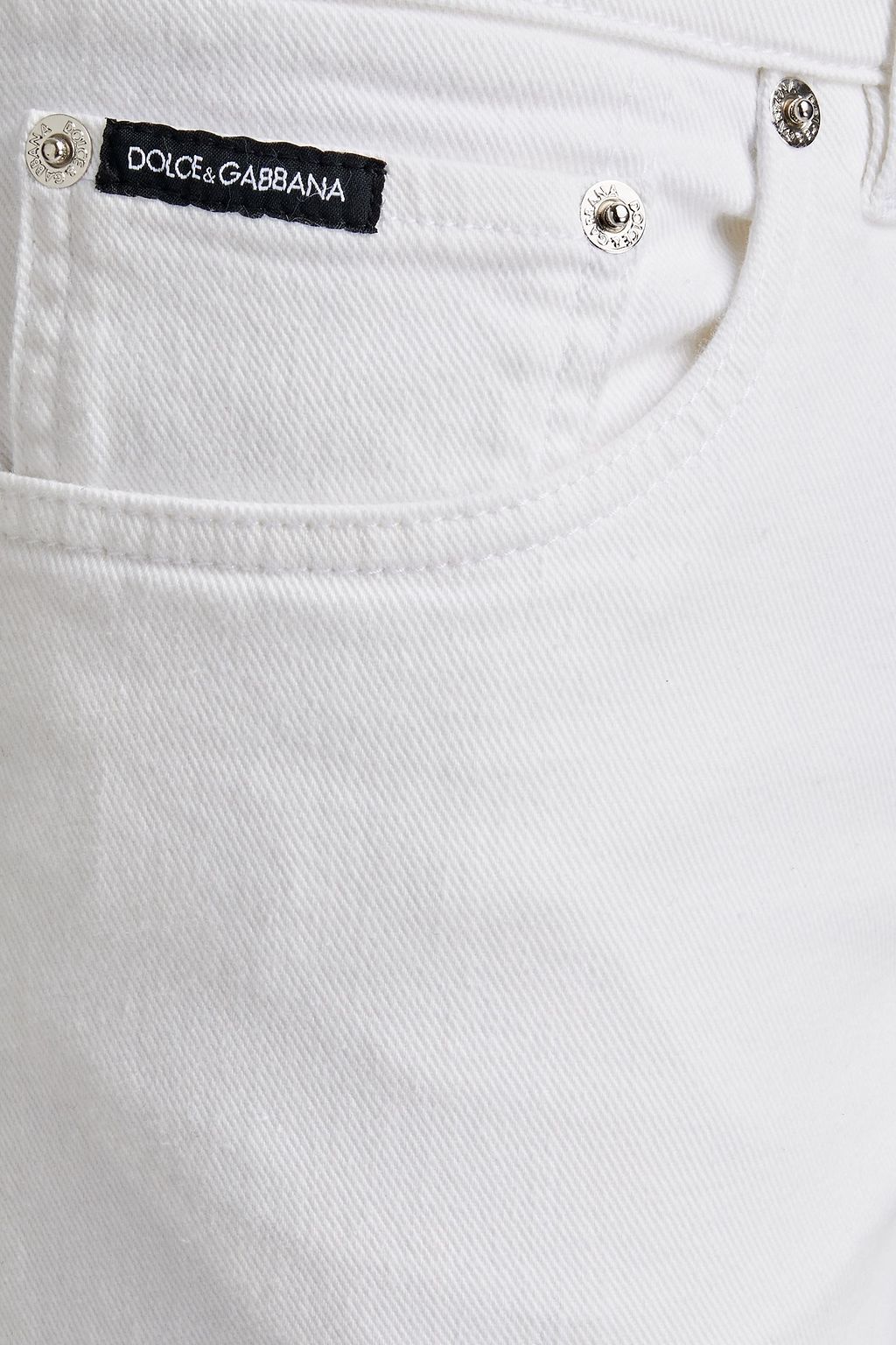 DOLCE&GABBANA Skinny-fit embroidered denim jeans