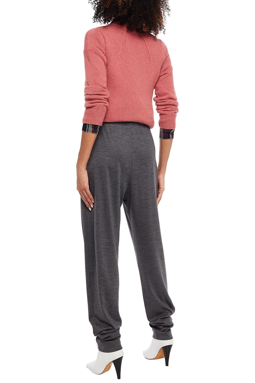ISABEL MARANT Mélange wool-jersey tapered pants