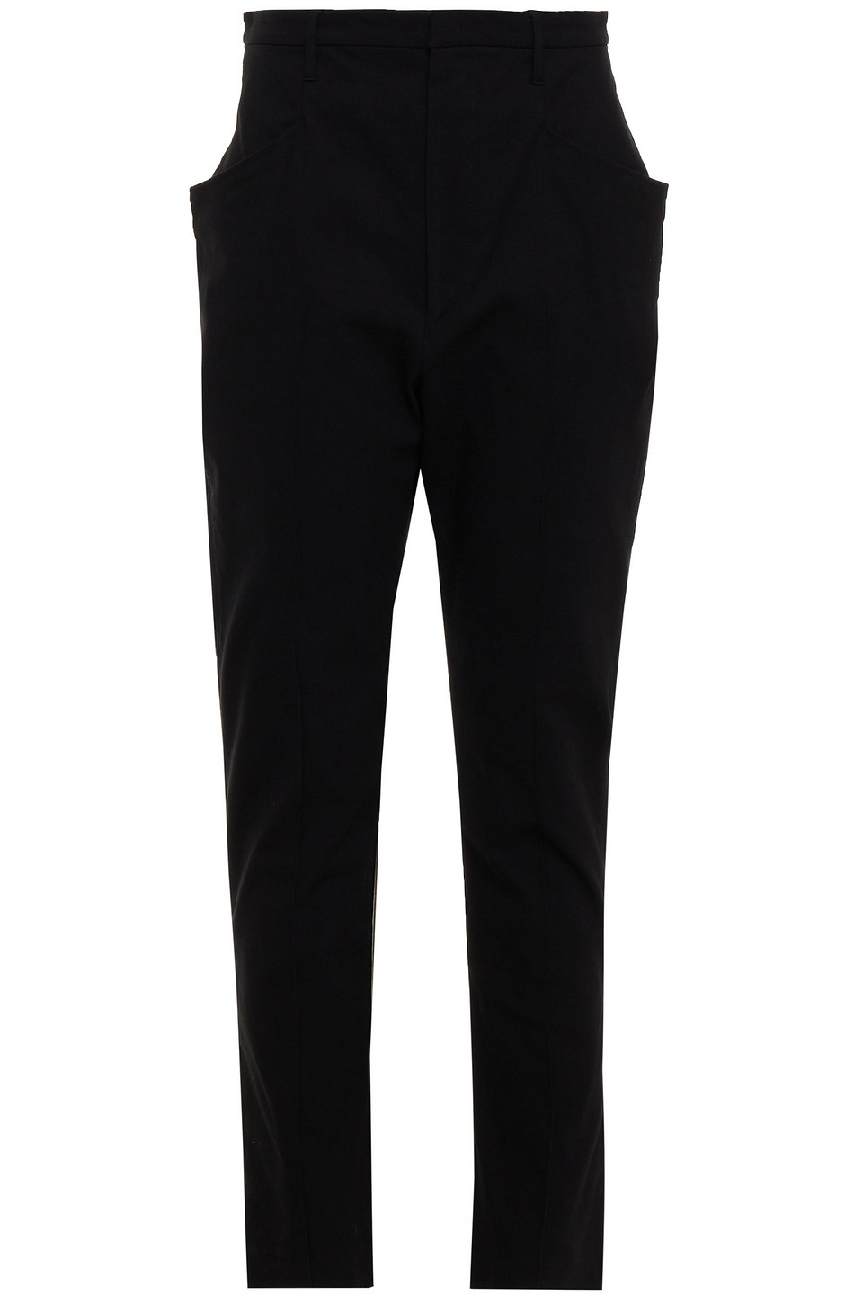Isabel Marant Cotton-blend Stretch-crepe Skinny Pants In Black