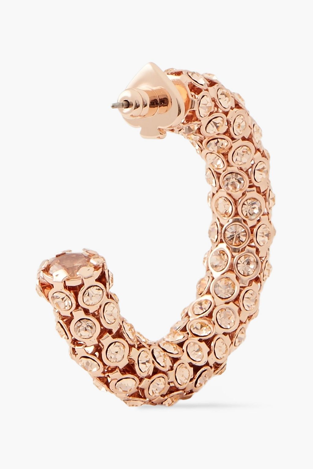 KATE SPADE NEW YORK Silver-tone cubic zirconia hoop earrings