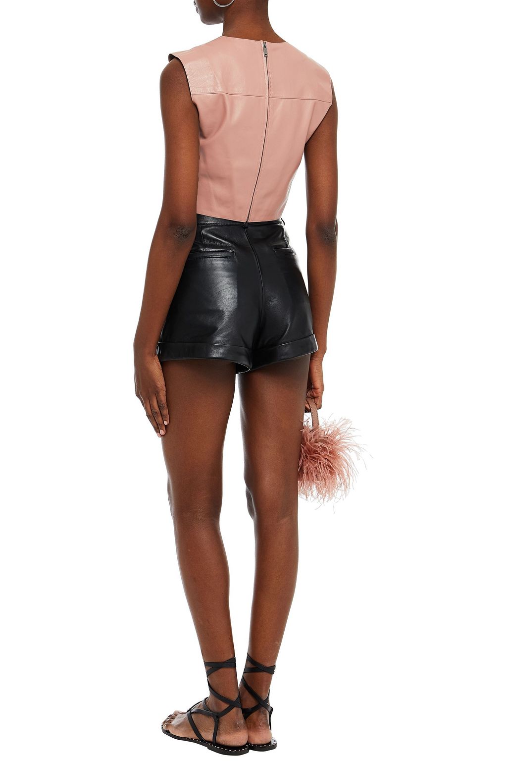 VALENTINO GARAVANI Cropped leather top