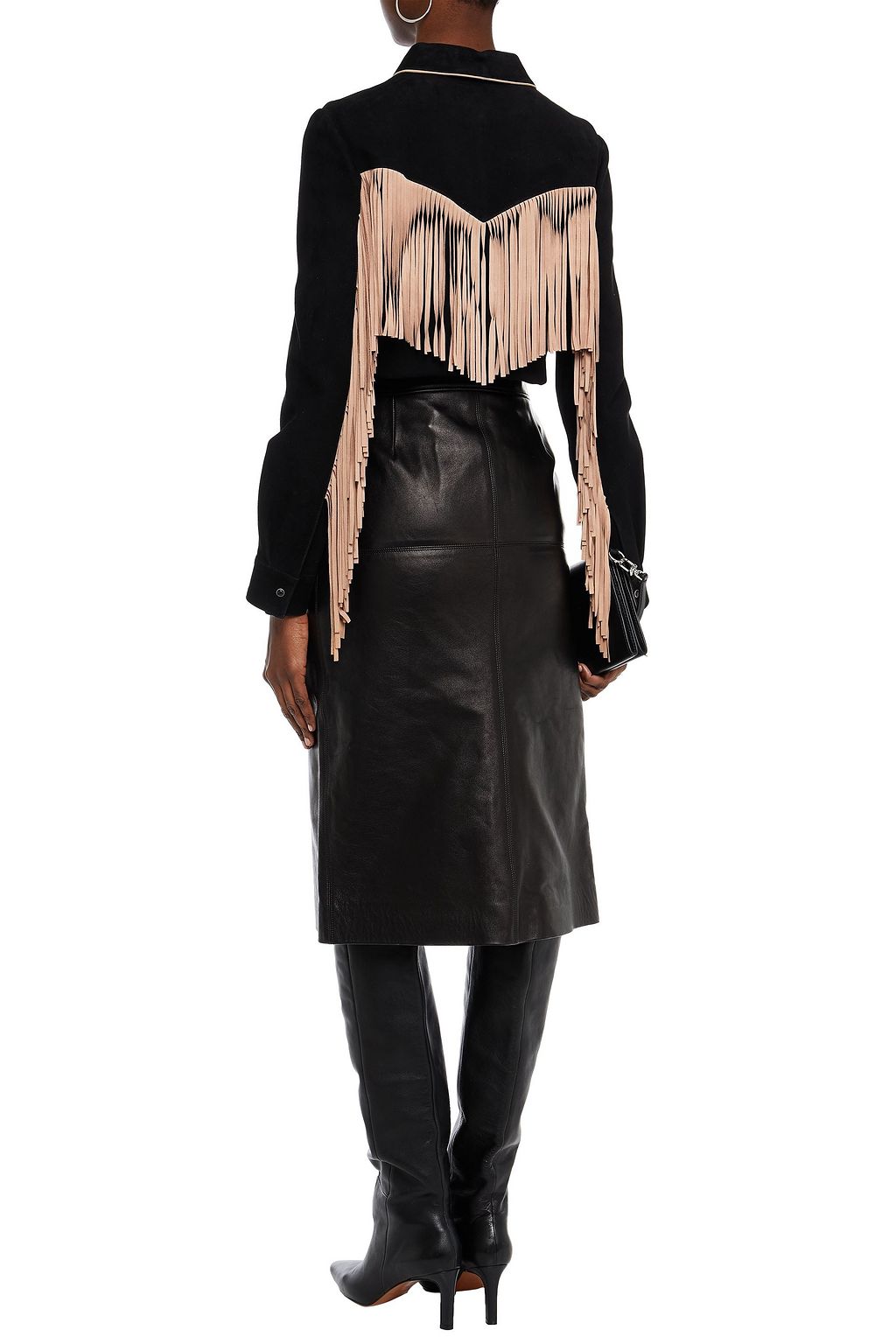 VALENTINO GARAVANI Fringed suede shirt