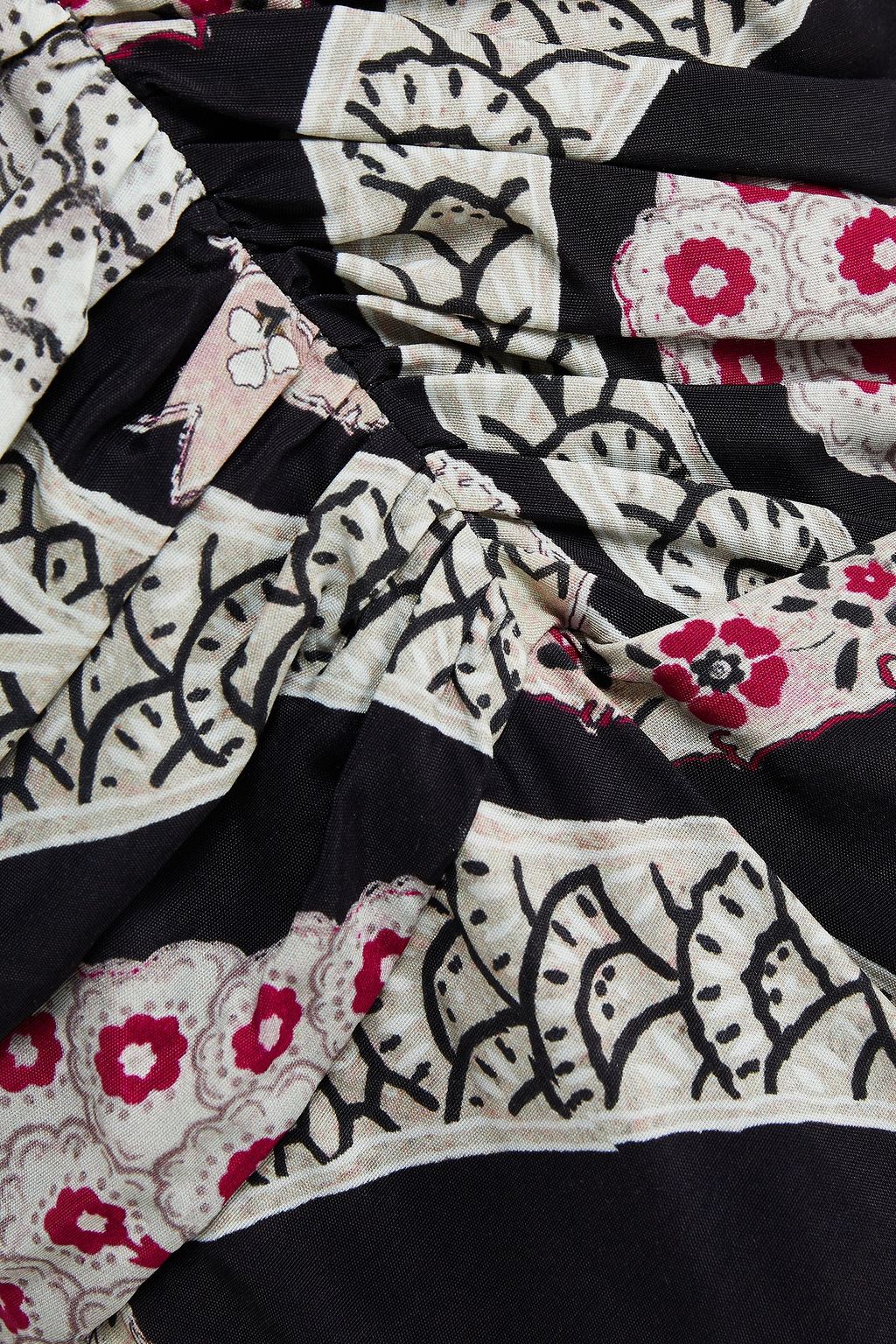 ISABEL MARANT Ruffle-trimmed printed crepe de chine dress