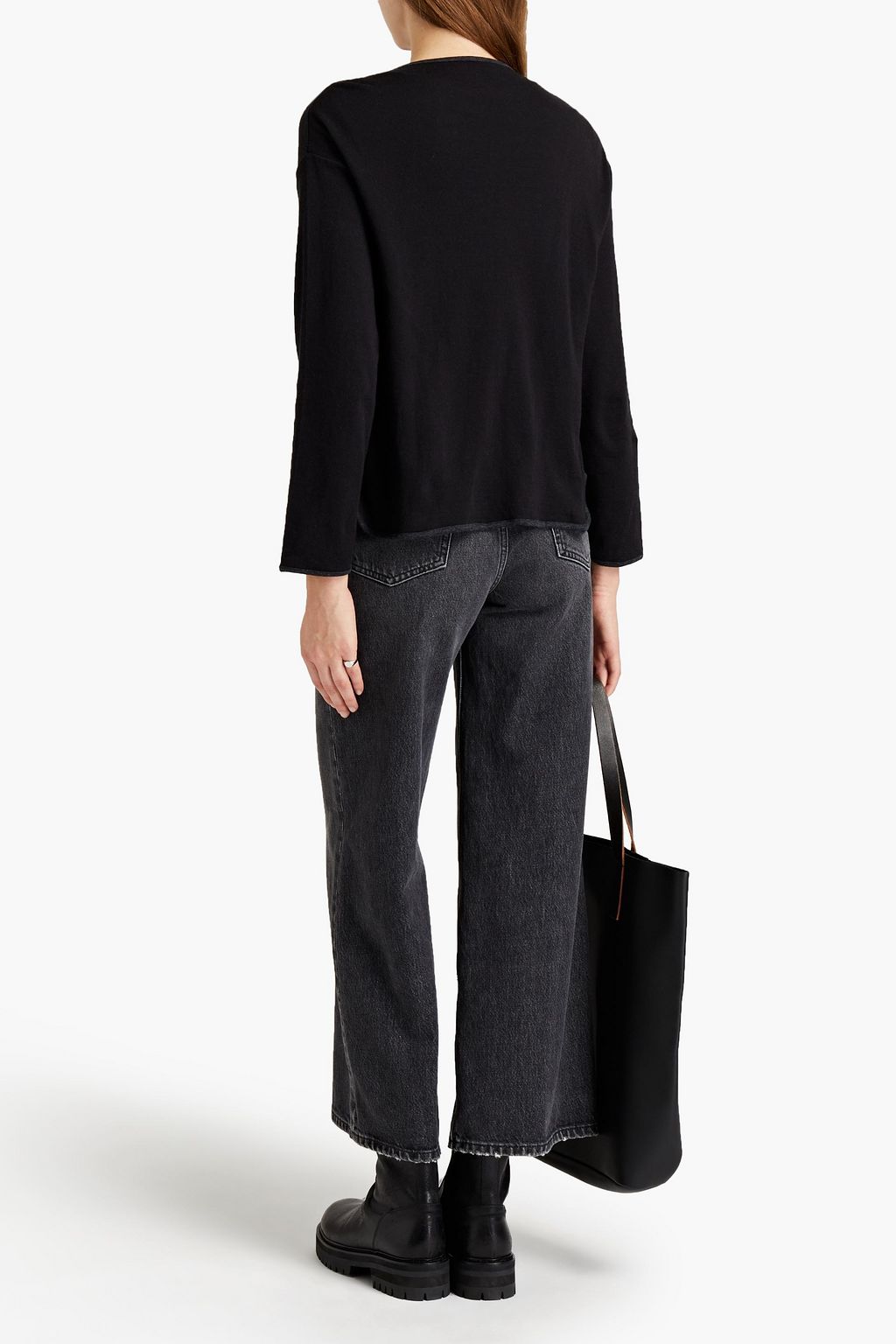 MAJESTIC FILATURES Cotton, cashmere and silk-blend jersey cardigan