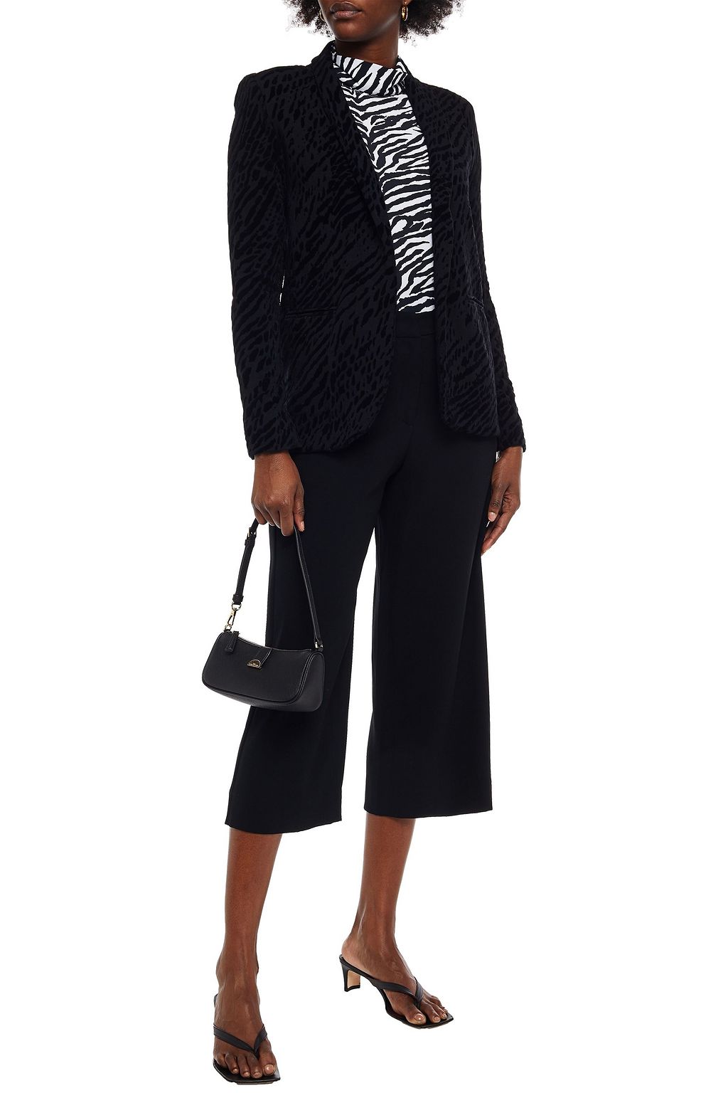 MAJESTIC FILATURES Flocked fleece blazer