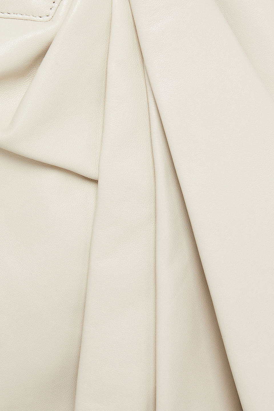ISABEL MARANT FANELIA ASYMMETRIC LEATHER MIDI WRAP DRESS