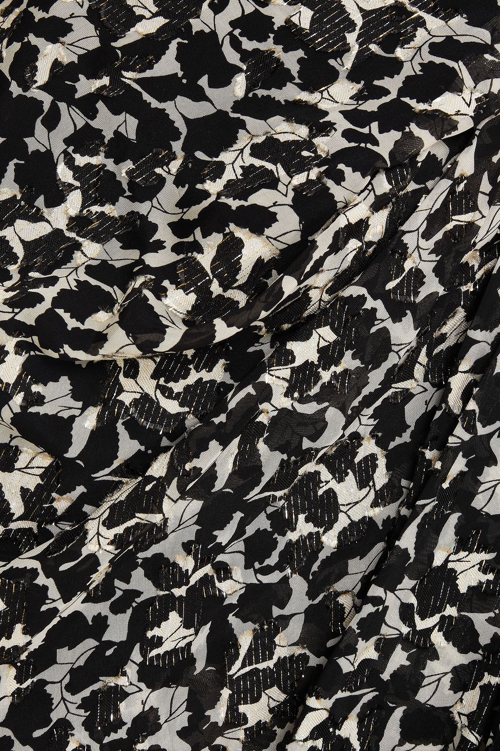 ISABEL MARANT Ixora draped fil coupè silk and Lurex-blend mini skirt