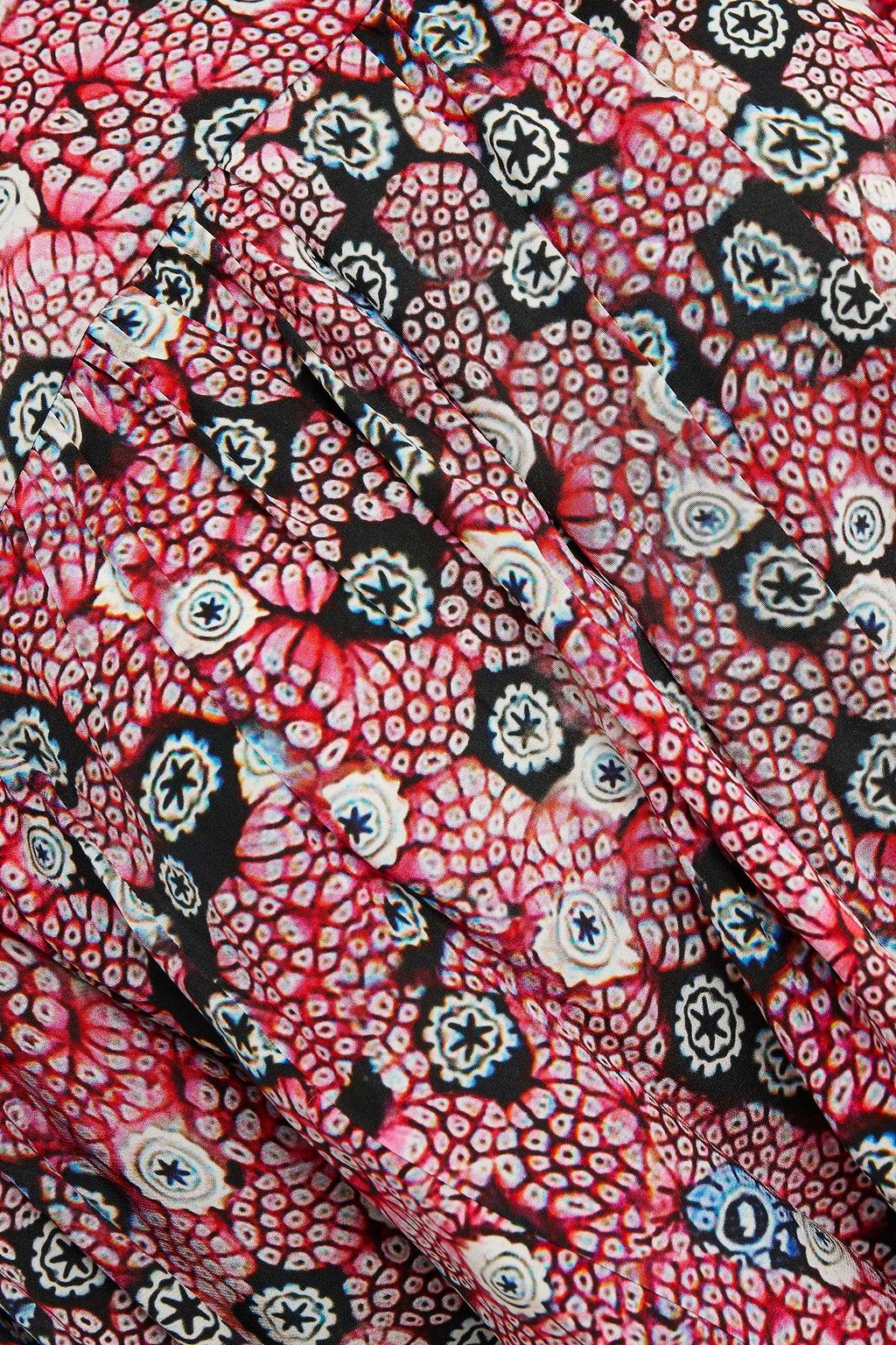ISABEL MARANT Gathered printed silk crepe de chine blouse